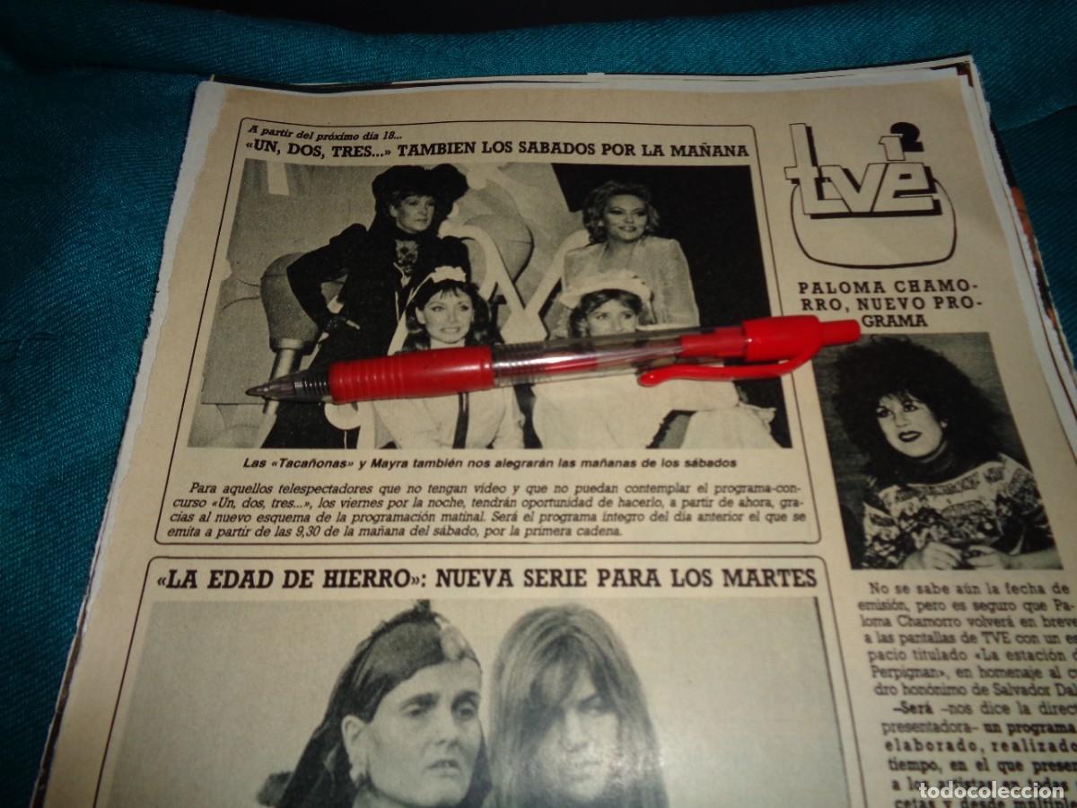Coleccionismo de revista Diez Minutos: RECORTE : LAS TACA&Ntilde;ONAS DEL UN, DOS, TRES... CON MAYRA. DIEZ MINUTOS, ENERO 1986