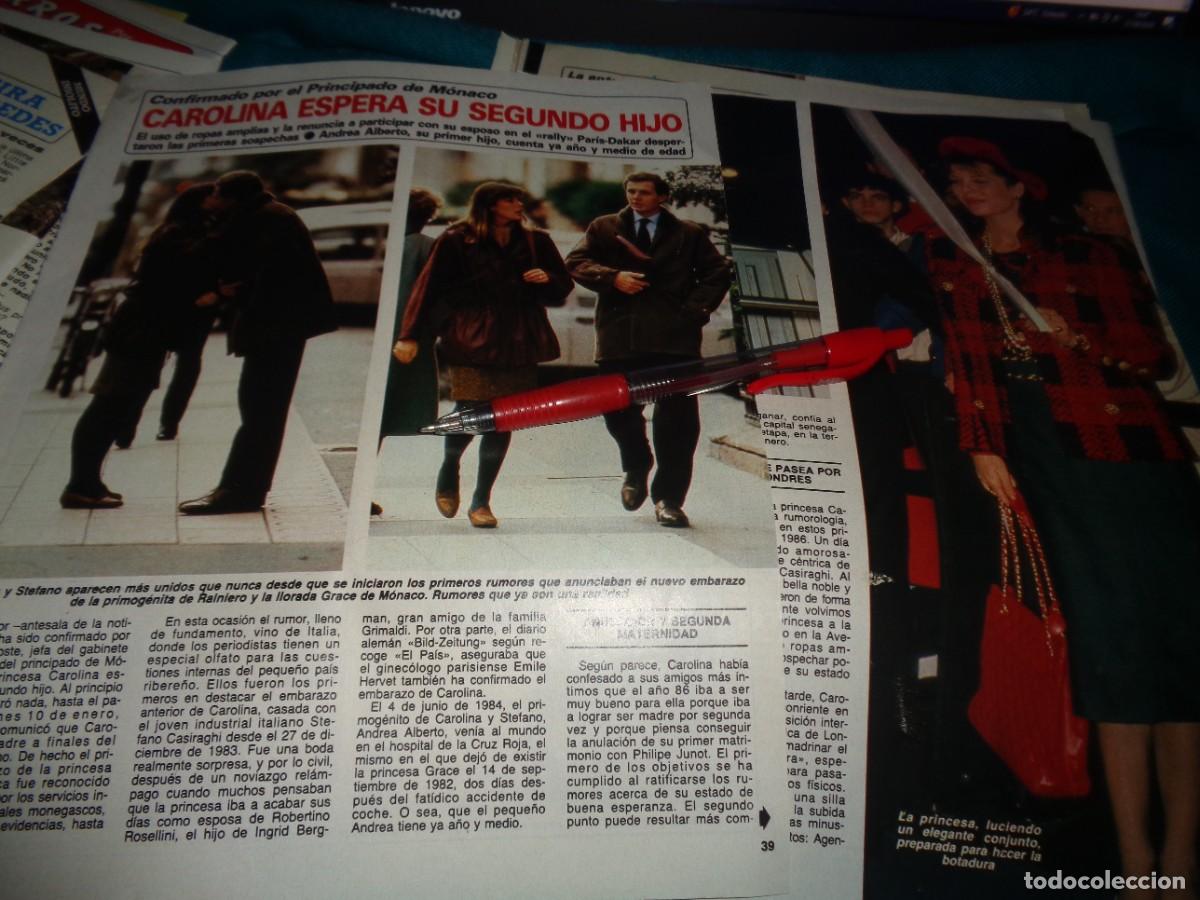 Coleccionismo de revista Diez Minutos: RECORTE : CAROLINA DE MONACO, ESPERA SU SEGUNDO HIJO. DIEZ MINUTOS, ENERO 1986
