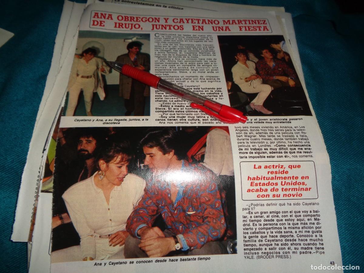 Coleccionismo de revista Diez Minutos: RECORTE : ANA OBREGON Y CAYETANO MARTINEZ, JUNTOS EN UNA FIESTA. DIEZ MINUTOS, ENERO 1986