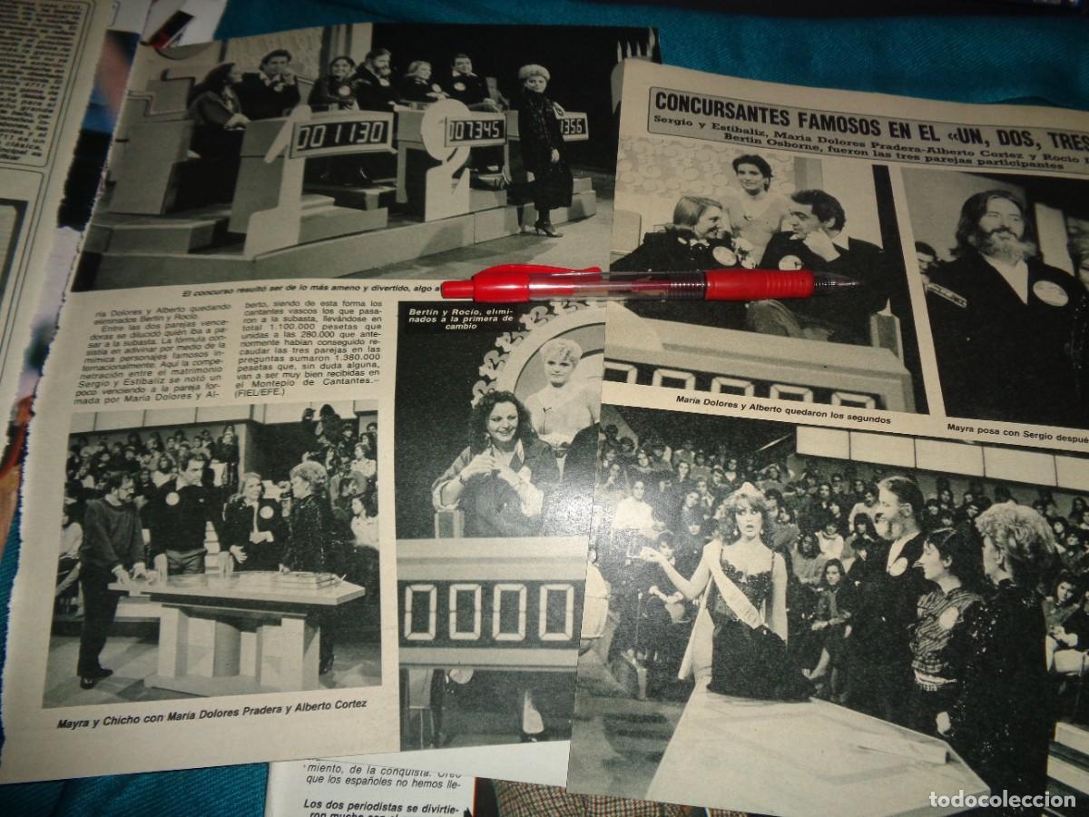 Coleccionismo de revista Diez Minutos: RECORTE : FAMOSOS EN UN, DOS, TRES.. : M&ordf; DOLORES PRADERA, ROCIO DURCAL. DIEZ MINUTOS, ENERO 1986