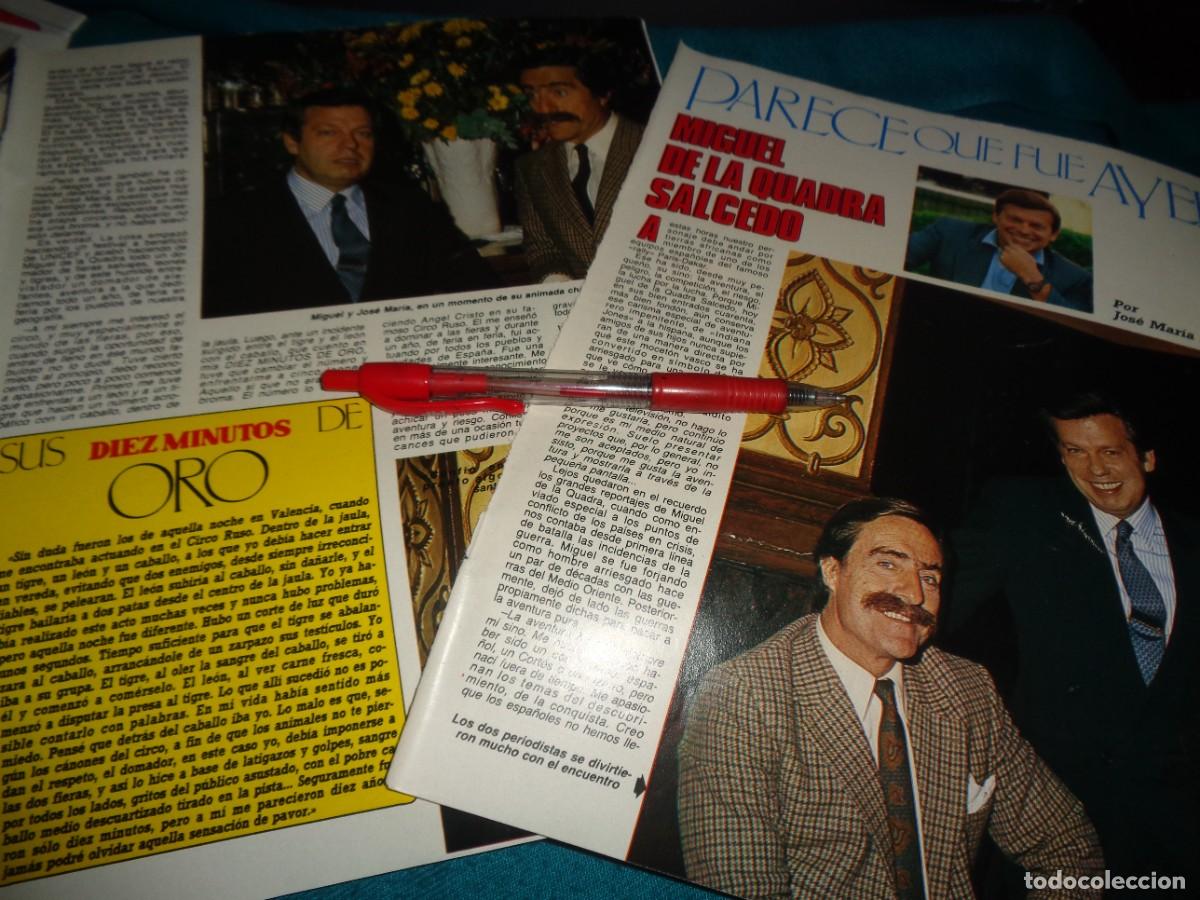 Coleccionismo de revista Diez Minutos: RECORTE : I&Ntilde;IGO ENTREVISTA A MIGUEL DE LA CUADRA SALCEDO. DIEZ MINUTOS, ENERO 1986
