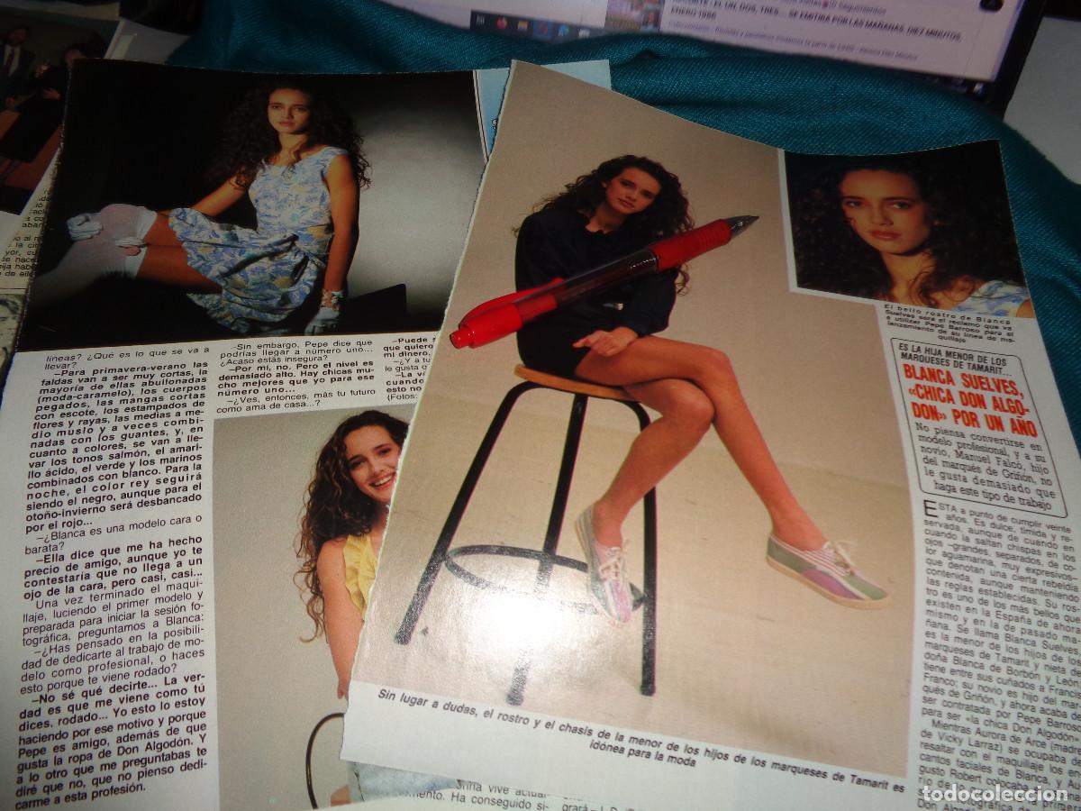 Coleccionismo de revista Diez Minutos: RECORTE : BLANCA SUELVES, CHICA DON ALGODON. DIEZ MINUTOS, MARZO 1988