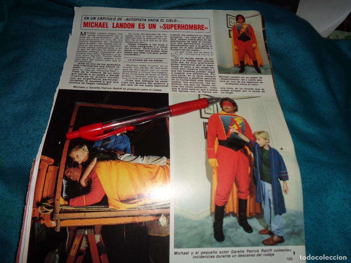 Coleccionismo de revista Diez Minutos: RECORTE : MICHAEL LANDON, SUPERHOMBRE EN &rdquo; AUTOPISTA HACIA EL CIELO&rdquo;. DIEZ MINUTOS, MARZO 1988