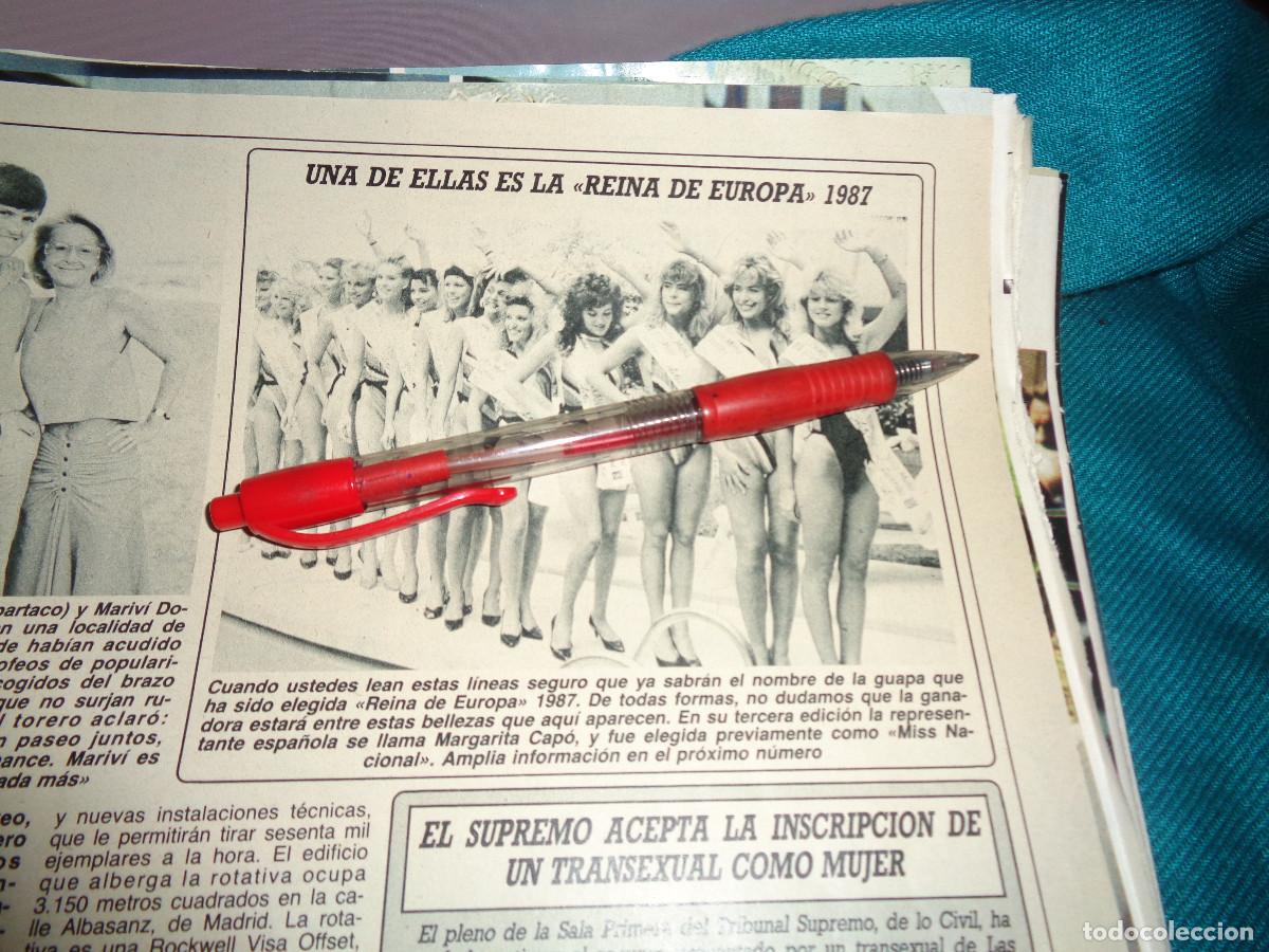 Sammeln von Zeitschriften Diez Minutos: RECORTE : ELECCION DE LA REINA DE EUROPA 1987. DIEZ MINUTOS, JULIO 1987