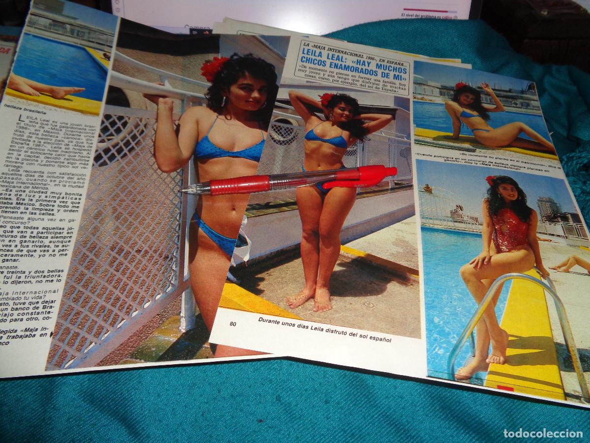 Sammeln von Zeitschriften Diez Minutos: RECORTE : LEILA LEAL, MAJA INTERNACIONAL 1986. DIEZ MINUTOS, JULIO 1987