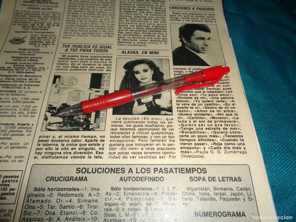 Coleccionismo de revista Diez Minutos: RECORTE : ALASKA, EN MINI. DIEZ MINUTOS, JULIO 1987