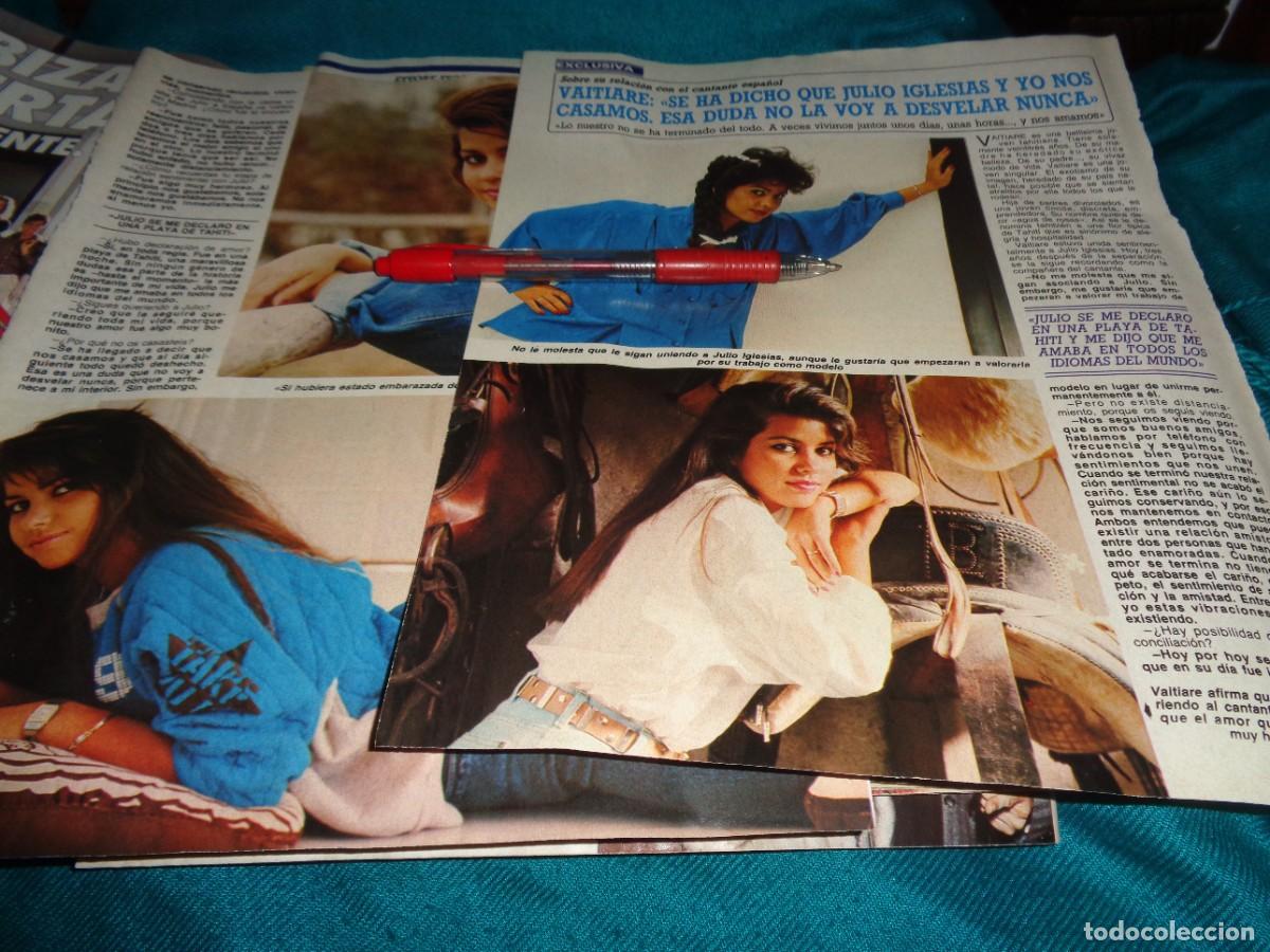 Coleccionismo de revista Diez Minutos: RECORTE : VAITIARE, HABLA DE JULIO IGLESIAS. DIEZ MINUTOS, ENERO 1987