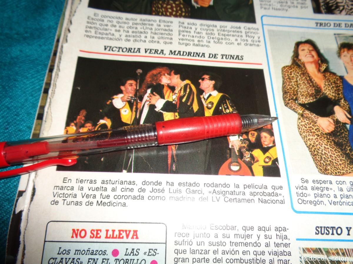 Coleccionismo de revista Diez Minutos: RECORTE : VICTORIA VERA, MADRINA DE LA TUNA. DIEZ MINUTOS, FBRO 1987