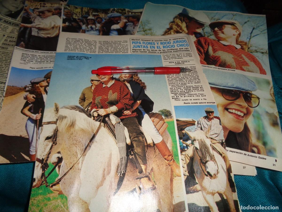 Coleccionismo de revista Diez Minutos: RECORTE : ROCIO JURADO Y MARISOL, EN EL ROCIO CHICO. DIEZ MINUTOS, FBRO 1987
