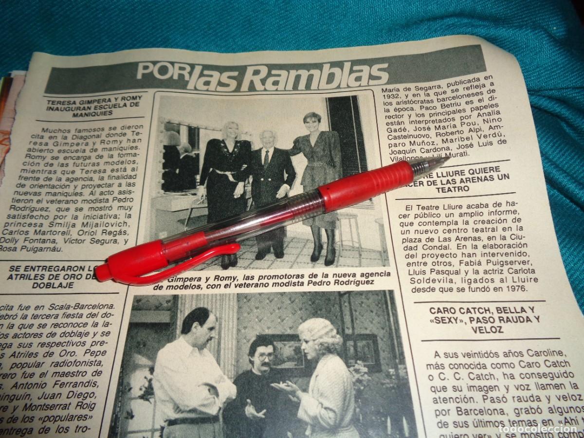 Coleccionismo de revista Diez Minutos: RECORTE : TERESA GIMPERA, AGENCIA DE MODELOS. DIEZ MINUTOS, FBRO 1987