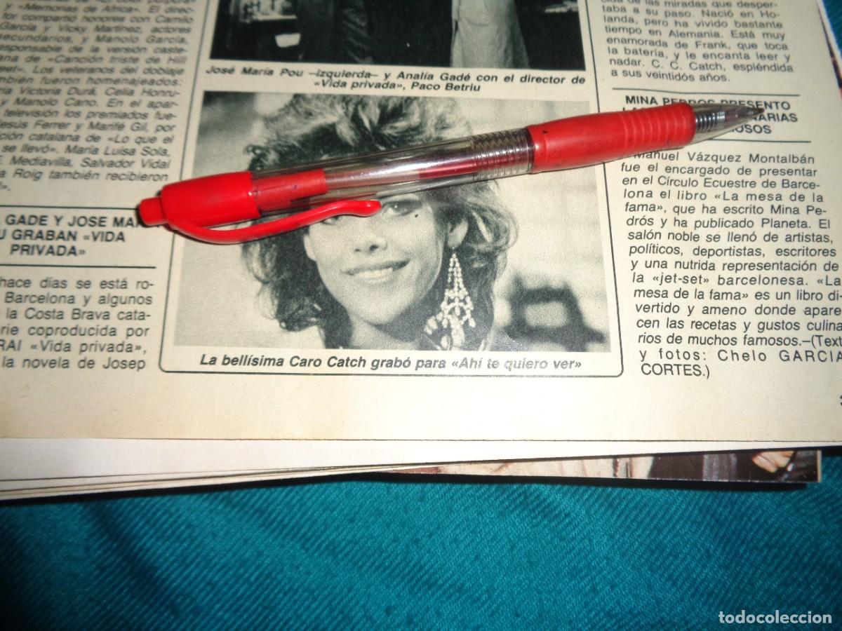Coleccionismo de revista Diez Minutos: RECORTE : CARO CATCH , C.C.CATCH. DIEZ MINUTOS, FBRO 1987