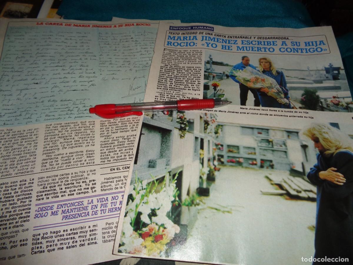 Coleccionismo de revista Diez Minutos: RECORTE : MARIA JIMENEZ, ESCRIBE CARTA A SU HIJA ROCIO. DIEZ MINUTOS, FBRO 1987