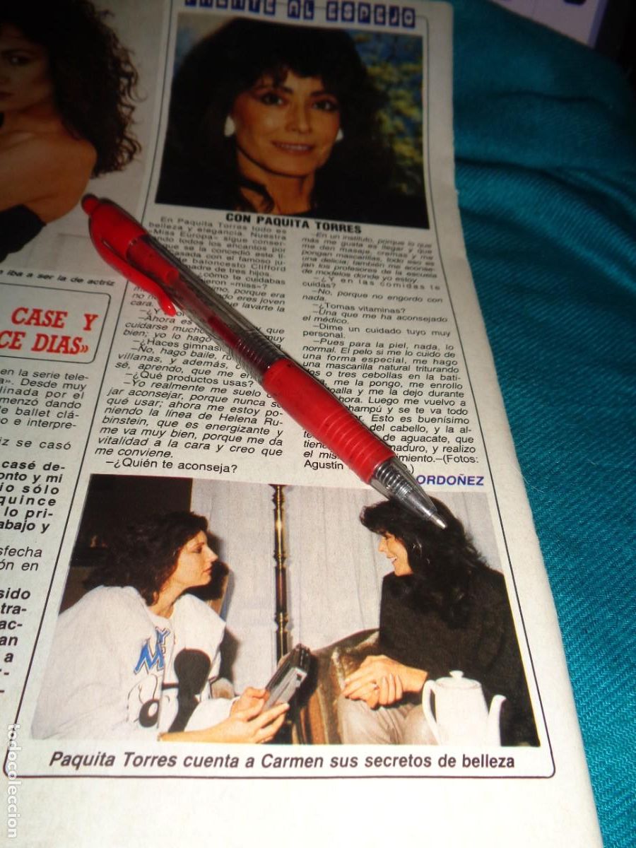 Coleccionismo de revista Diez Minutos: RECORTE : FRENTE AL ESPEJO : PAQUITA TORRES, MISS EUROPA. DIEZ MINUTOS, FBRO 1987