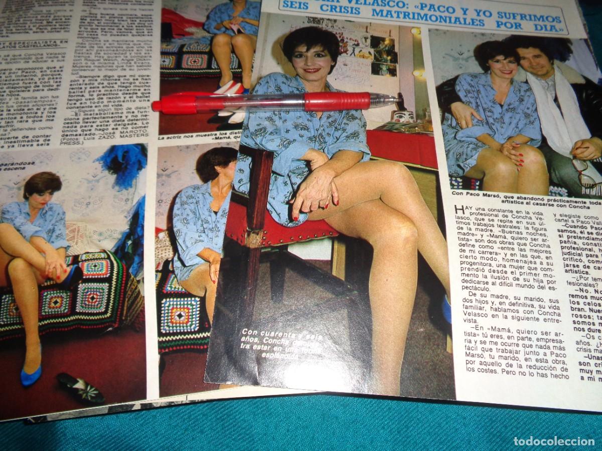 Coleccionismo de revista Diez Minutos: RECORTE : CONCHA VELASCO Y PACO MARSO. DIEZ MINUTOS, FBRO 1986