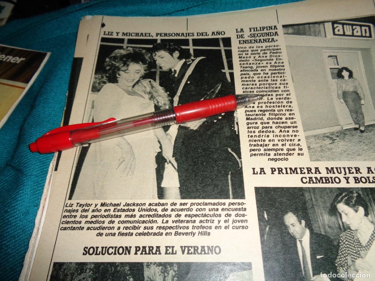 Coleccionismo de revista Diez Minutos: RECORTE : LIZ TAYLOR Y MICHAEL JACKSON, PERSONAJES DEL A&Ntilde;O. DIEZ MINUTOS, FBRO 1986