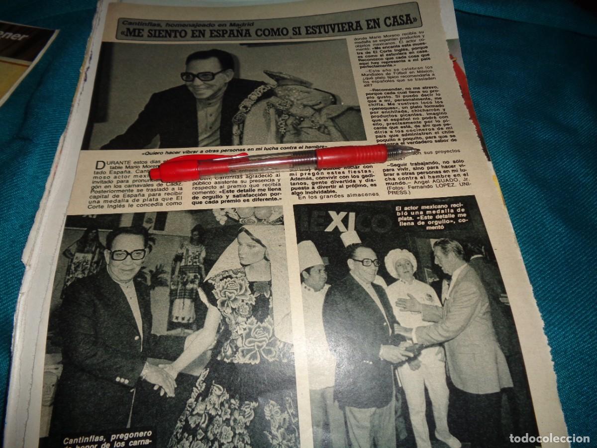 Coleccionismo de revista Diez Minutos: RECORTE : CANTINFLAS, HOMENAJEADO EN MADRID. DIEZ MINUTOS, FBRO 1986