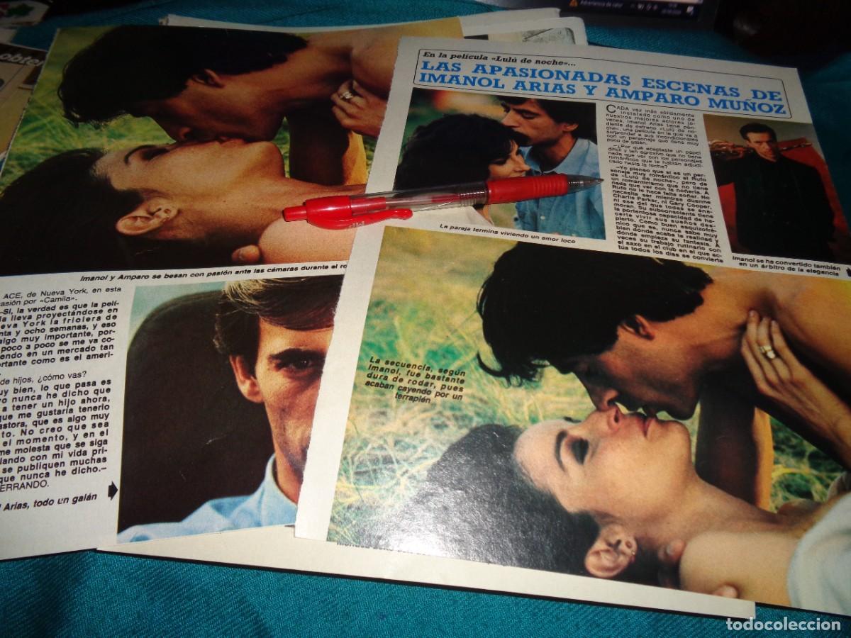 Coleccionismo de revista Diez Minutos: RECORTE : APASIONADAS ESCENAS DE AMPARO MU&Ntilde;OZ E IMANOL ARIAS. DIEZ MINUTOS, FBRO 1986