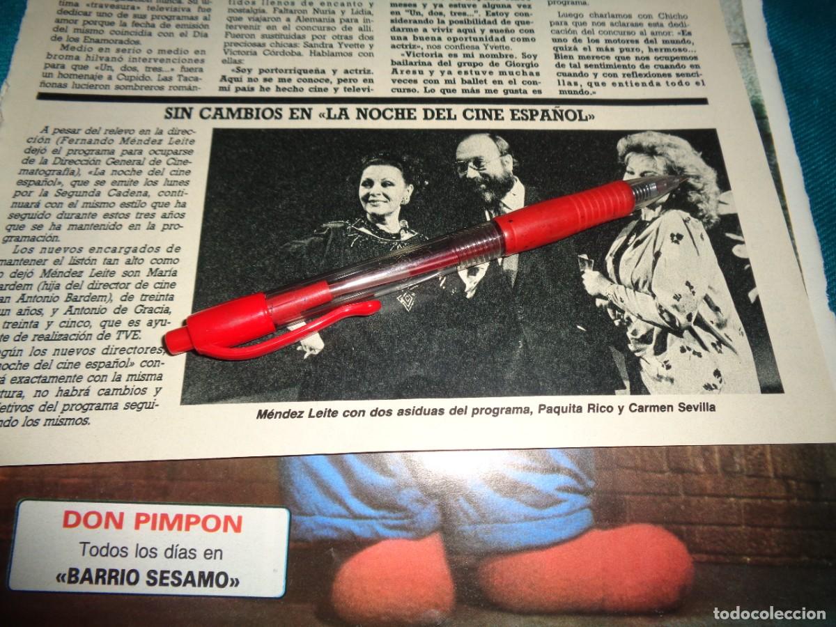 Coleccionismo de revista Diez Minutos: RECORTE : PAQUITA RICO Y CARMEN SEVILLA. DIEZ MINUTOS, FBRO 1986
