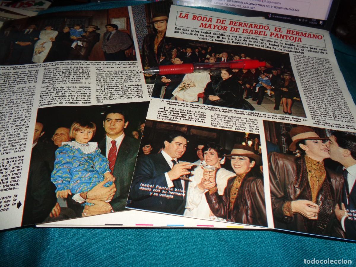 Coleccionismo de revista Diez Minutos: RECORTE : BODA DEL HERMANO MAYOR DE ISABEL PANTOJA. DIEZ MINUTOS, FBRO 1986