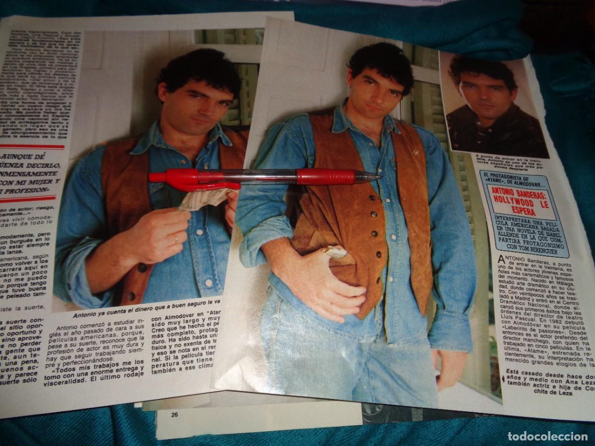 Coleccionismo de revista Diez Minutos: RECORTE : ANTONIO BANDERAS, HOLLYWOOD LE ESPERA. DIEZ MINUTOS, FBRO 1990