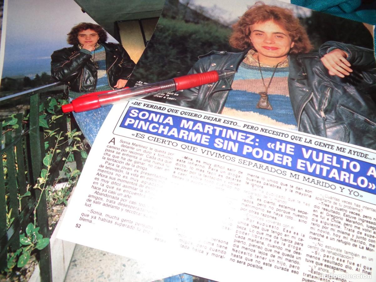 Coleccionismo de revista Diez Minutos: RECORTE : SONIA MARTINEZ HA VUELTO A RECAER. DIEZ MINUTOS, FBRO 1990