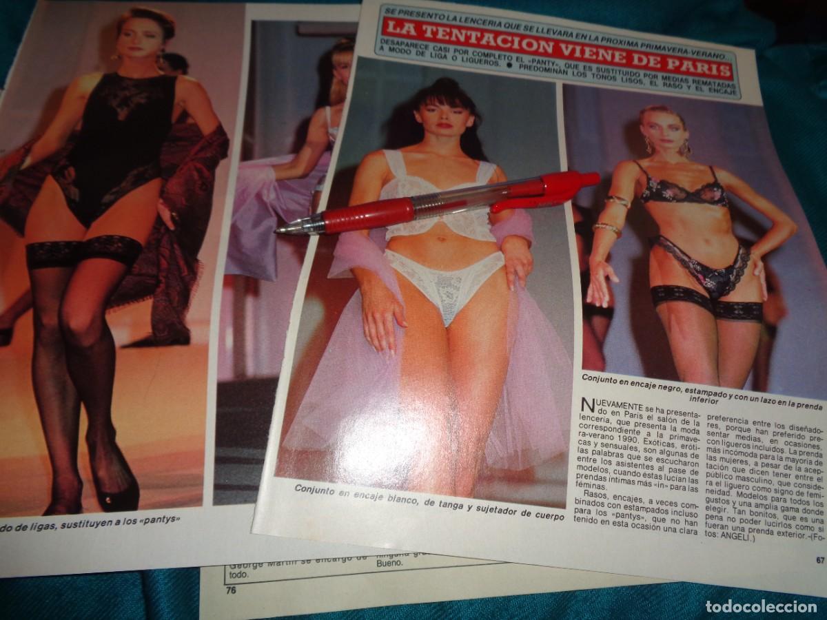 Coleccionismo de revista Diez Minutos: RECORTE : DESFILE DE LENCERIA DE NUEVA TEMPORADA. DIEZ MINUTOS, FBRO 1990