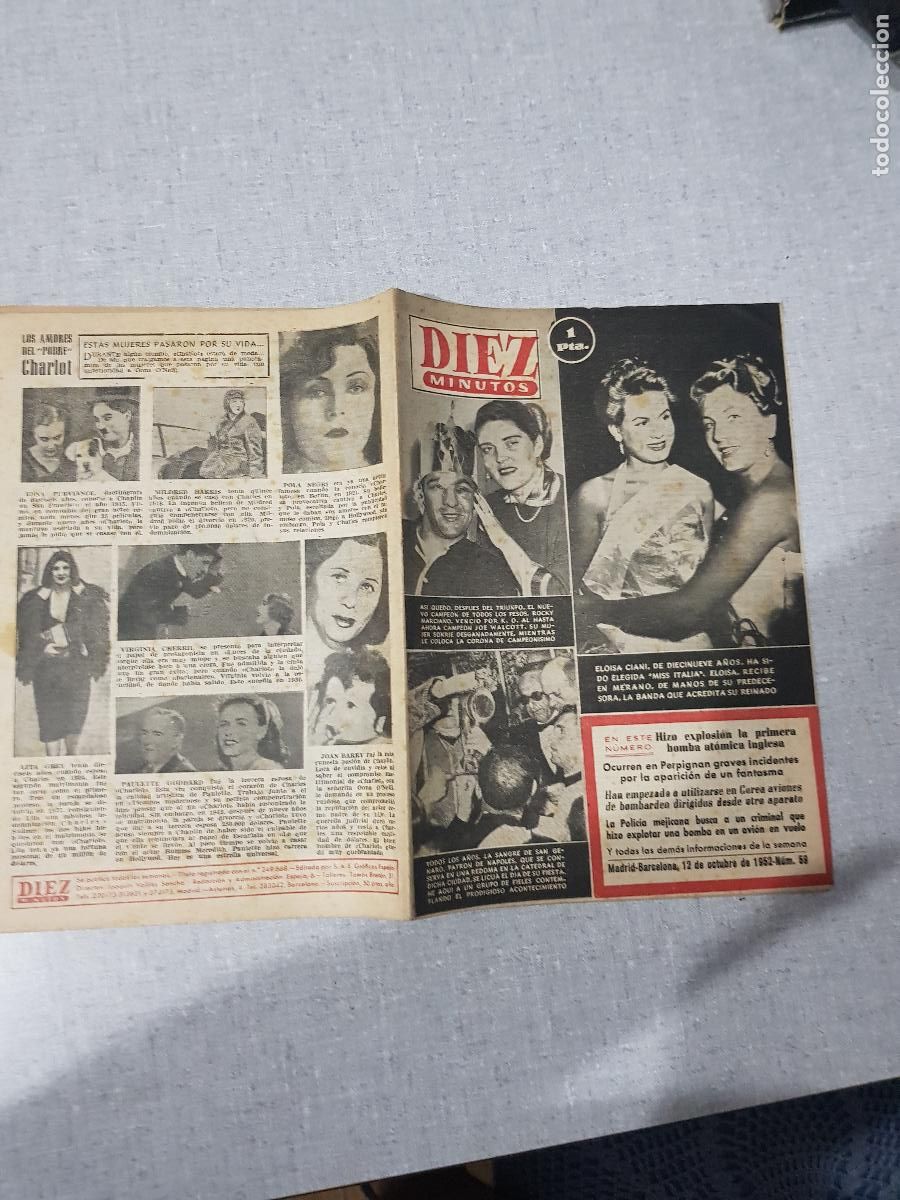 Coleccionismo de revista Diez Minutos: DIEZ MINUTOS -OCTUBRE DE 1952-NUM.59
