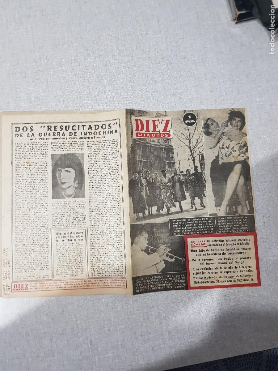 Coleccionismo de revista Diez Minutos: DIEZ MINUTOS -NOVIEMBRE DE 1952-NUM.65