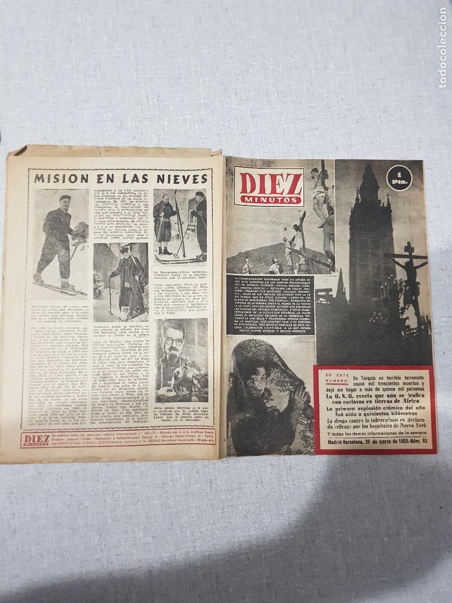 Coleccionismo de revista Diez Minutos: DIEZ MINUTOS -MARZO DE 1953-NUM.83