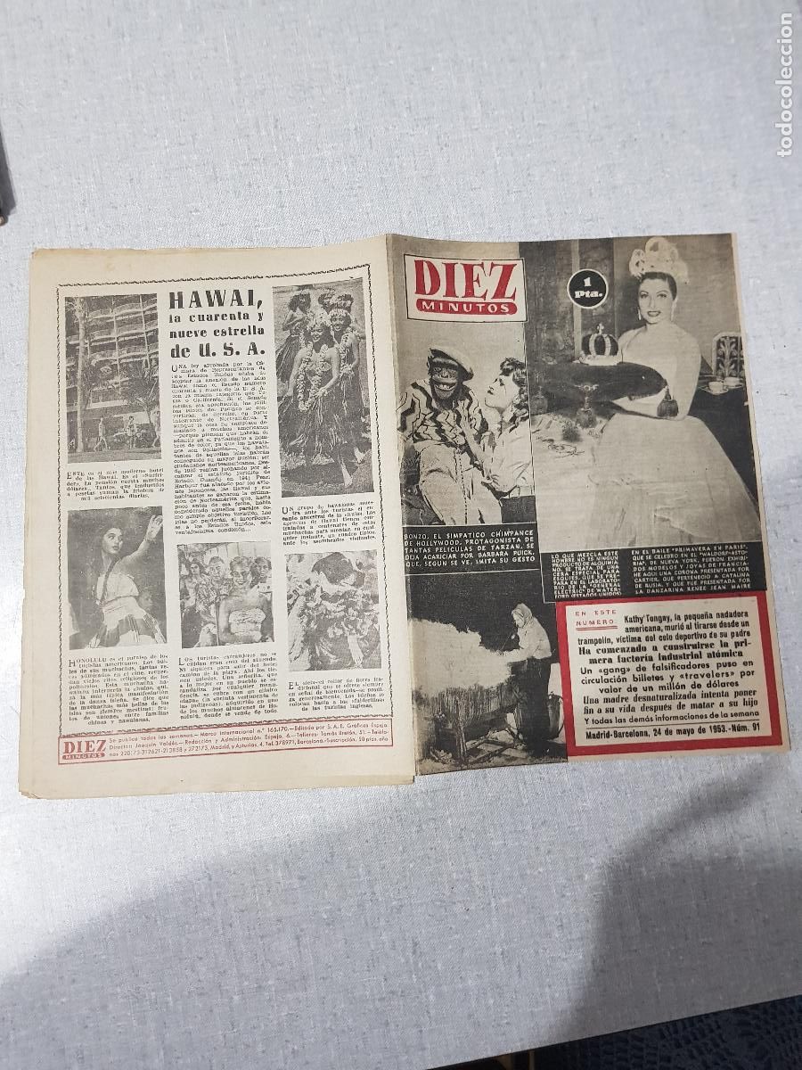 Coleccionismo de revista Diez Minutos: DIEZ MINUTOS -MAYO DE 1953-NUM.91