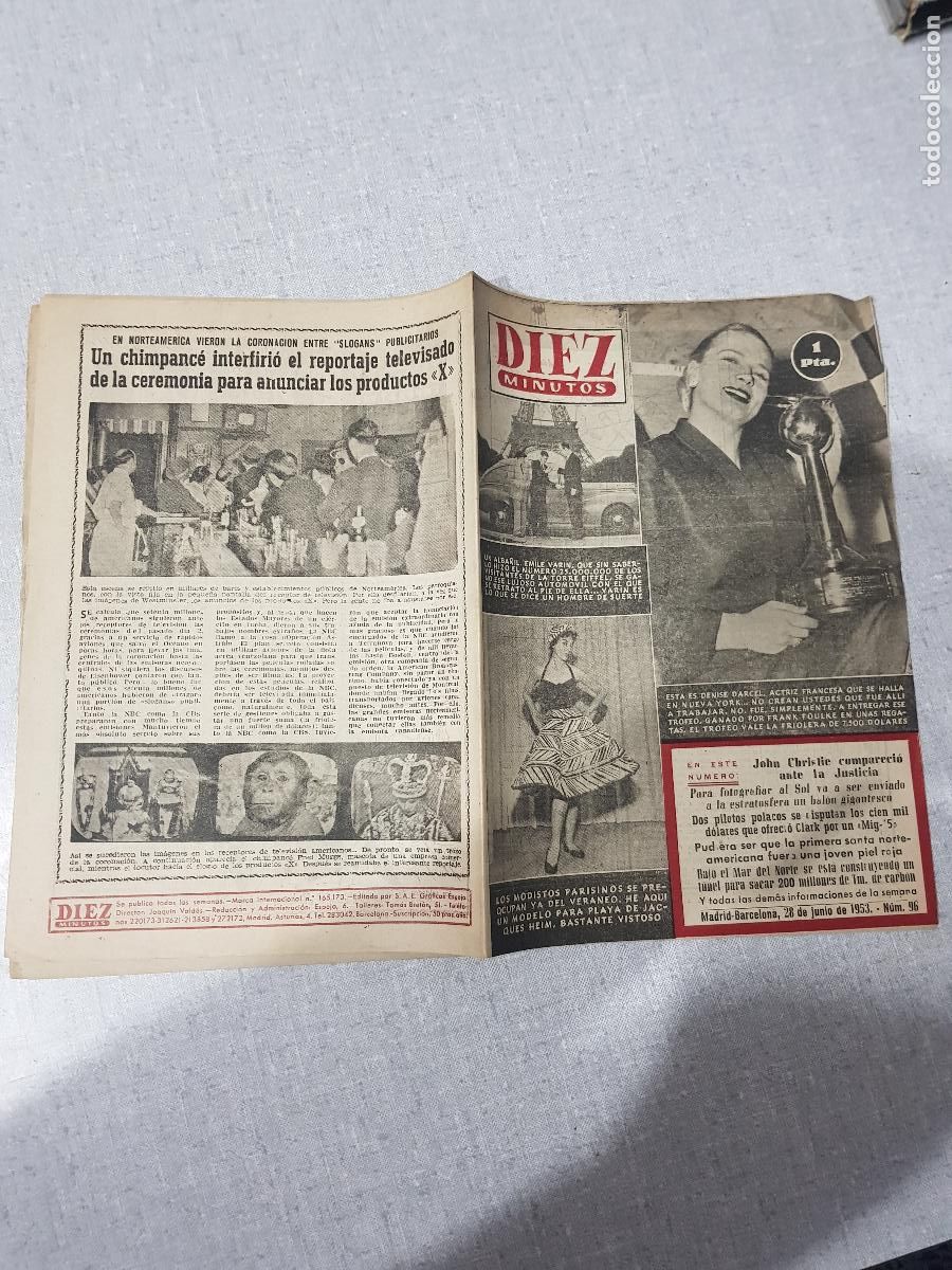Coleccionismo de revista Diez Minutos: DIEZ MINUTOS -MAYO DE 1953-NUM.96