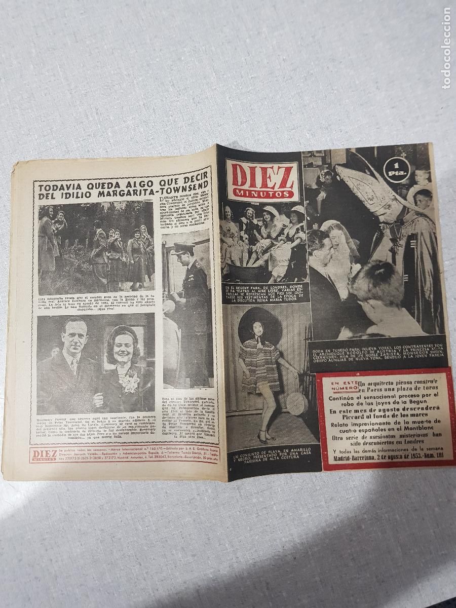 Coleccionismo de revista Diez Minutos: DIEZ MINUTOS -AGOSTO DE 1953-NUM.101
