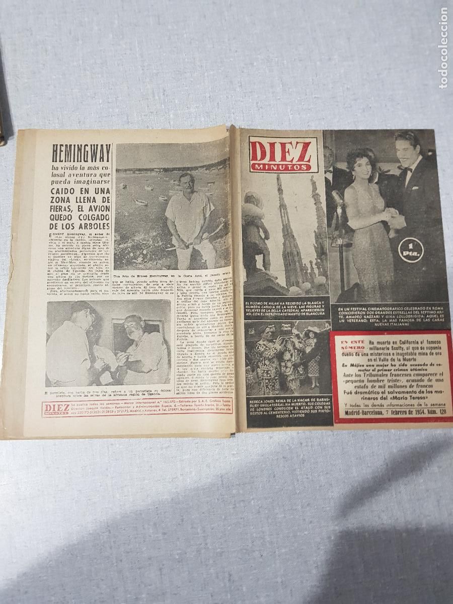 Coleccionismo de revista Diez Minutos: DIEZ MINUTOS -ENERO DE 1954-NUM.128
