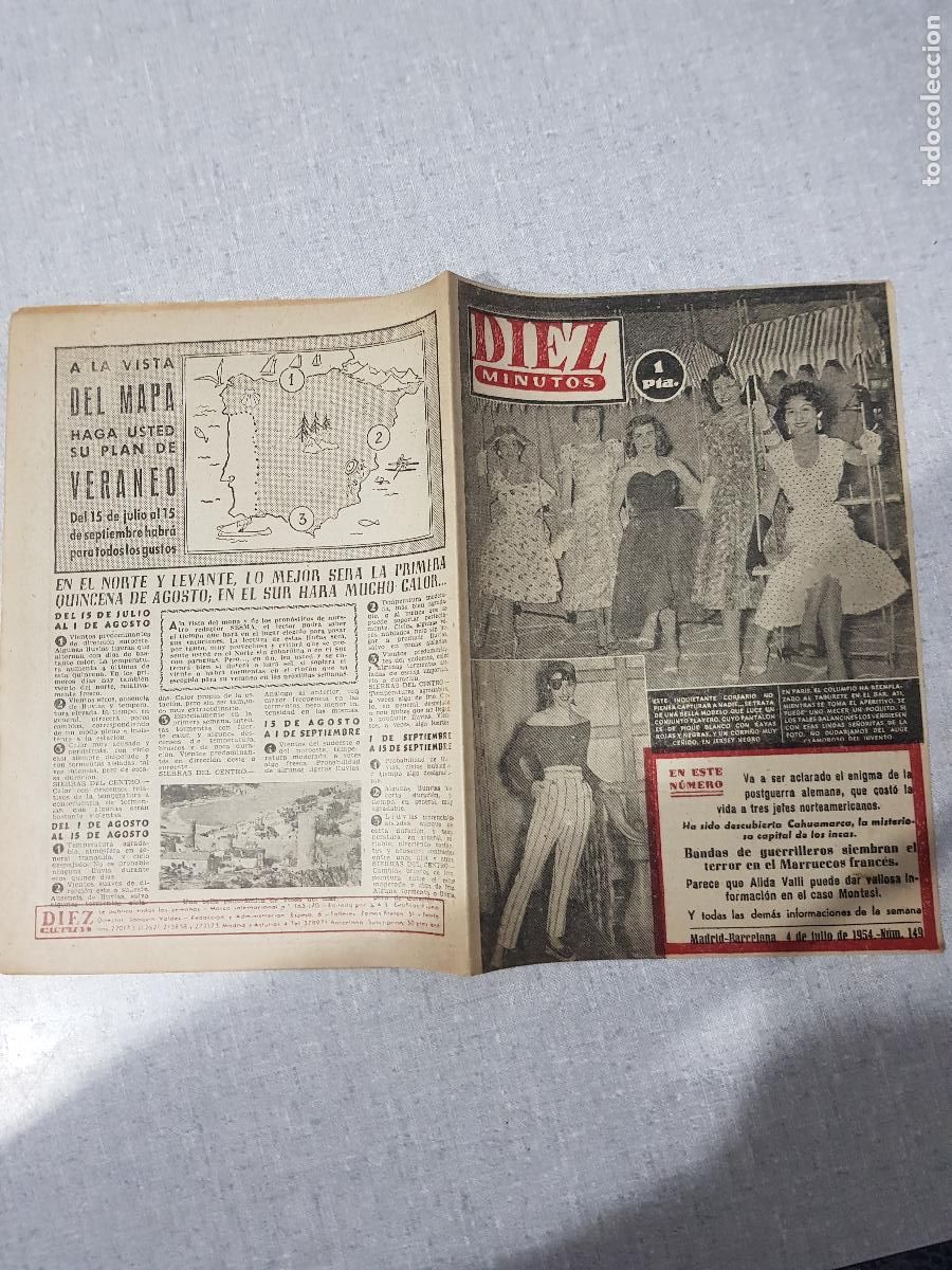 Coleccionismo de revista Diez Minutos: DIEZ MINUTOS -JULIO DE 1954-NUM.149