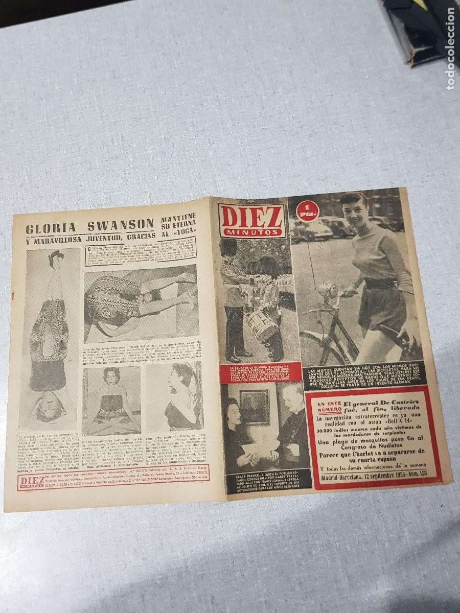 Sammeln von Zeitschriften Diez Minutos: DIEZ MINUTOS -SEPTIEMBRE DE 1954-NUM.159