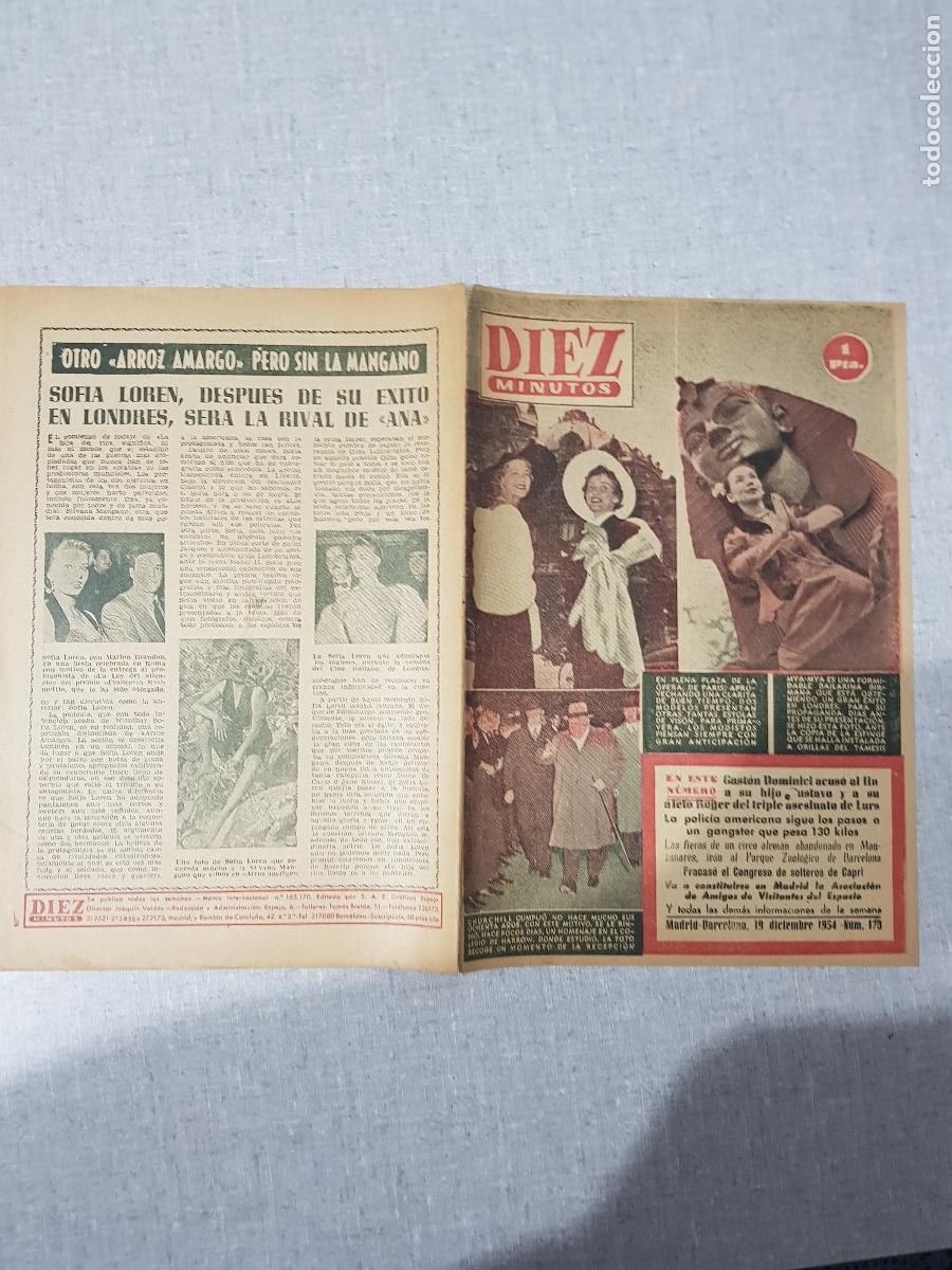 Sammeln von Zeitschriften Diez Minutos: DIEZ MINUTOS -DICIEMBRE DE 1954-NUM.173