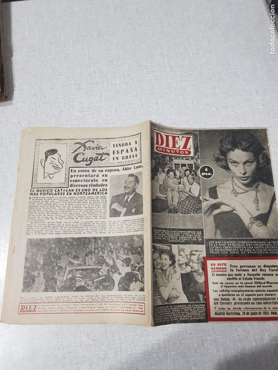 Colecionismo da Revista Diez Minutos: DIEZ MINUTOS -JUNIO DE 1954-NUM.147