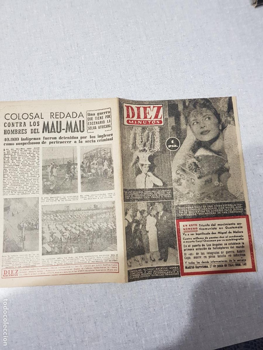 Colecionismo da Revista Diez Minutos: DIEZ MINUTOS -JUNIO DE 1954-NUM.148