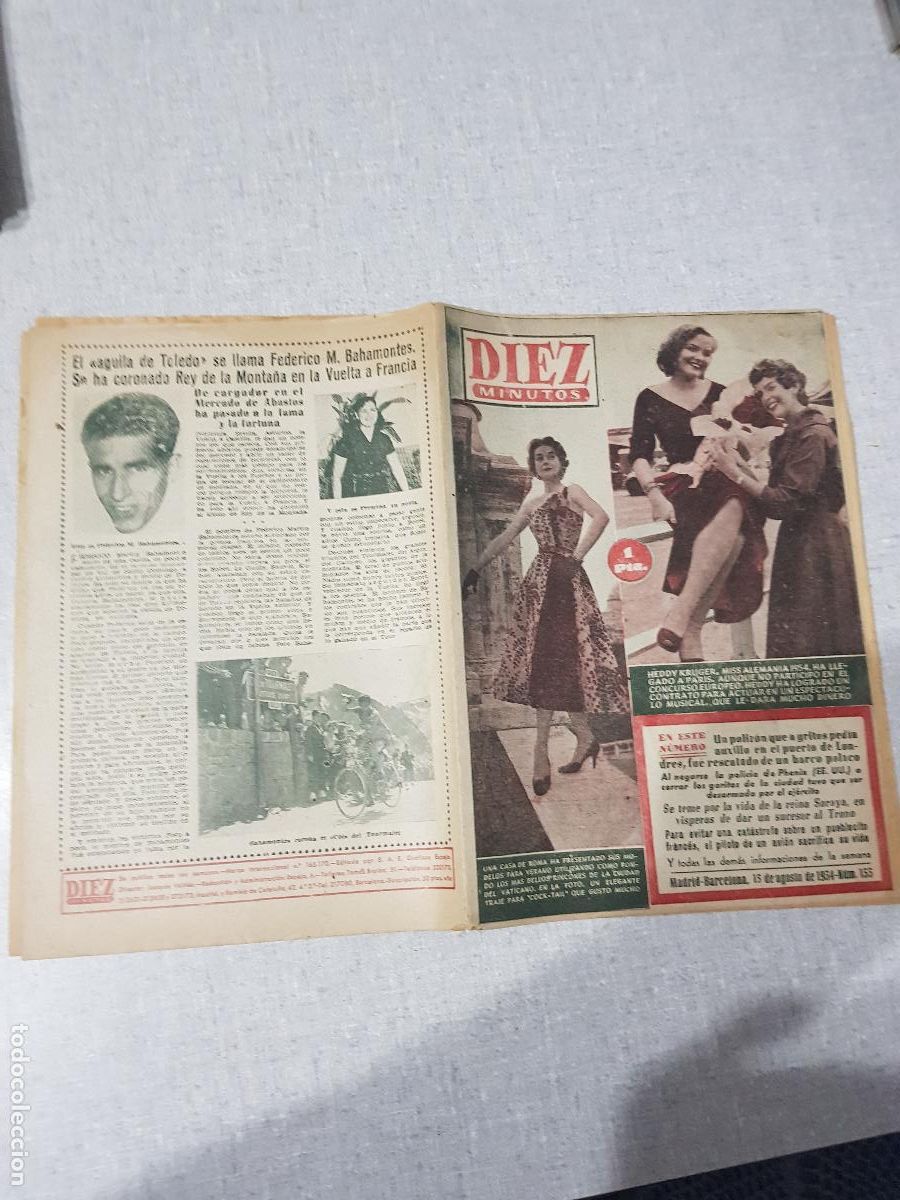 Colecionismo da Revista Diez Minutos: DIEZ MINUTOS -AGOSTO DE 1954-NUM.155