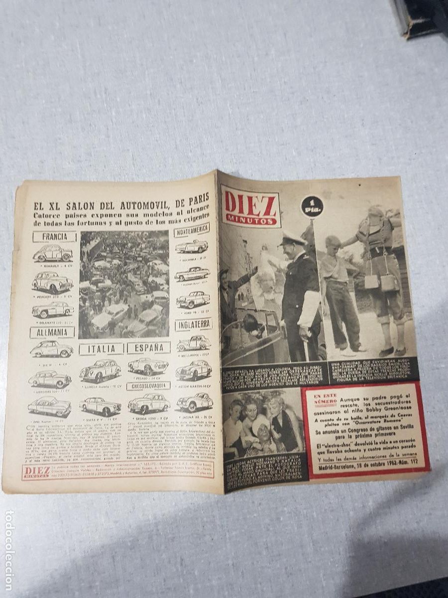 Colecionismo da Revista Diez Minutos: DIEZ MINUTOS -OCTUBRE DE 1953-NUM.112