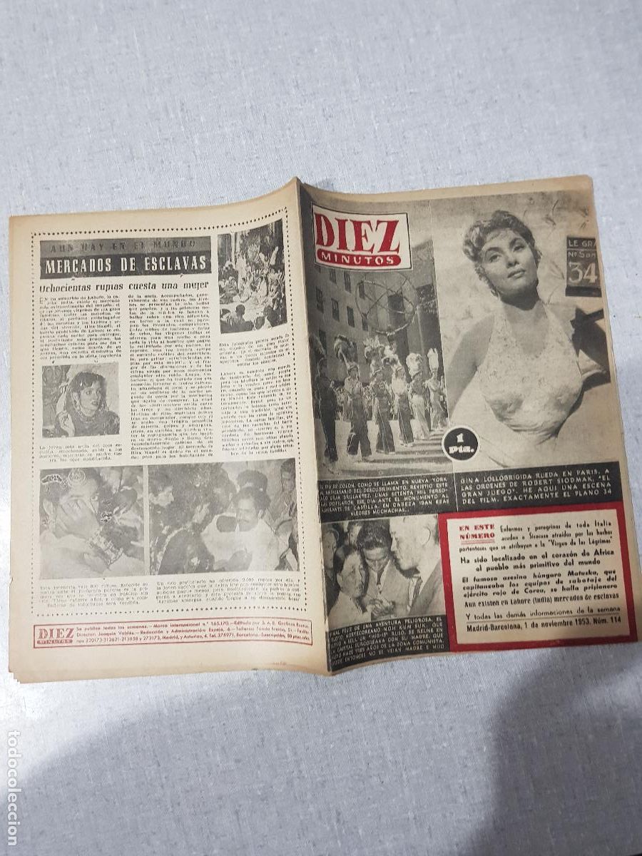 Colecionismo da Revista Diez Minutos: DIEZ MINUTOS -NOVIEMBRE DE 1953-NUM.114