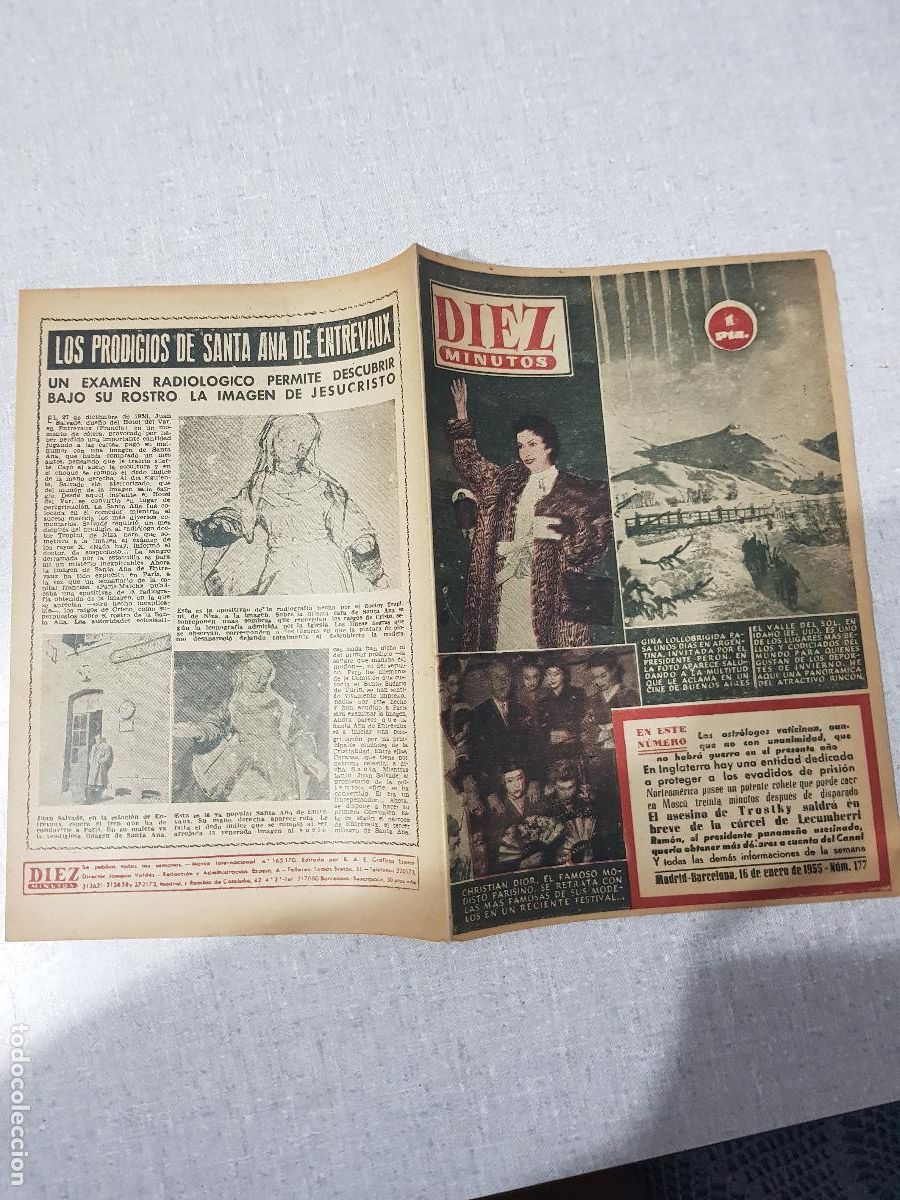 Colecionismo da Revista Diez Minutos: DIEZ MINUTOS -ENERO DE 1955-NUM.177