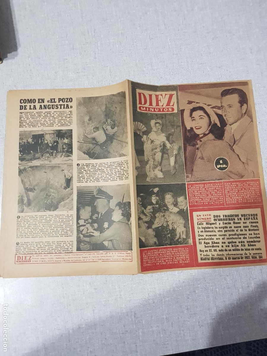 Colecionismo da Revista Diez Minutos: DIEZ MINUTOS -MARZO DE 1955-NUM.184