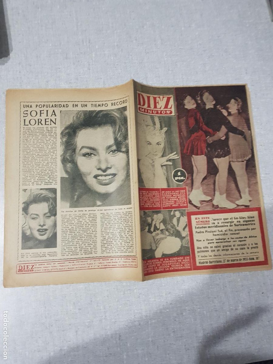 Colecionismo da Revista Diez Minutos: DIEZ MINUTOS -MARZO DE 1955-NUM.187