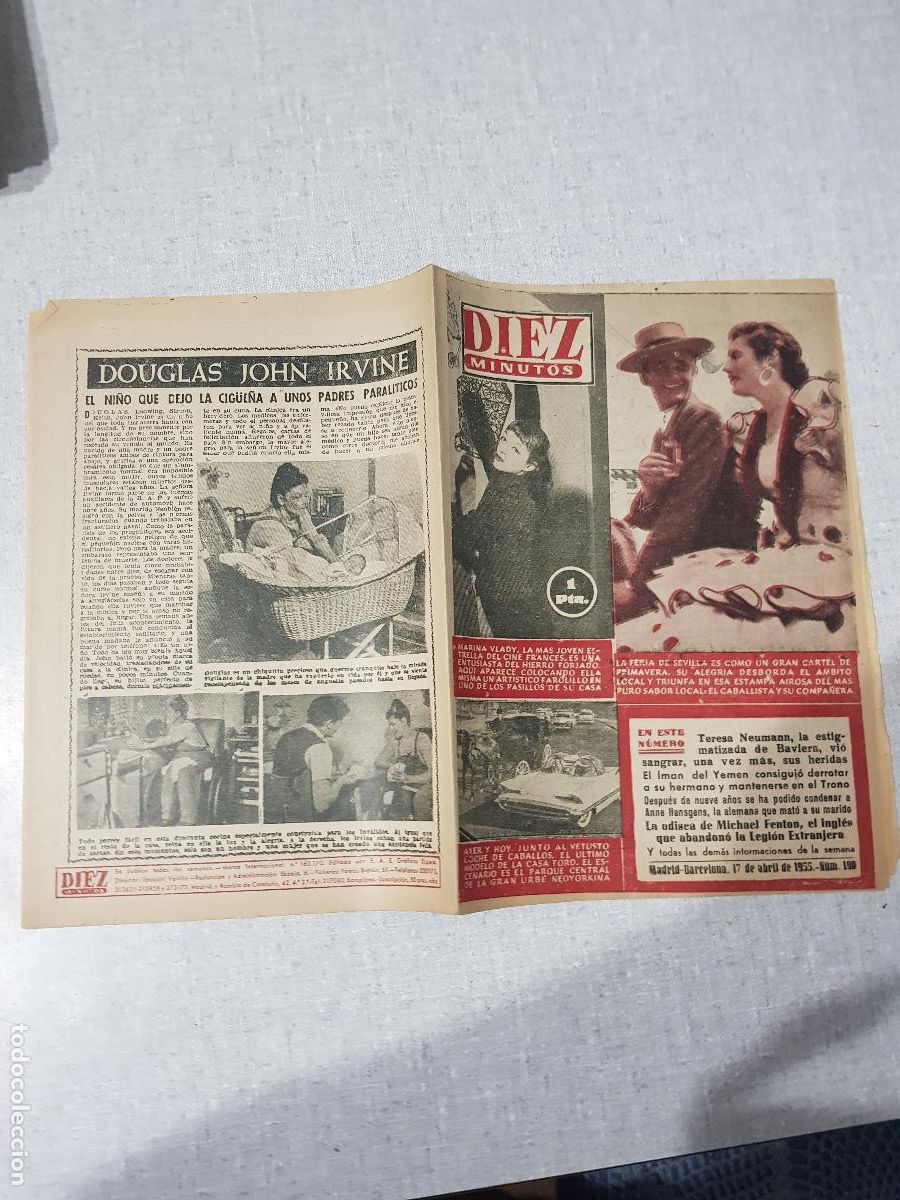 Colecionismo da Revista Diez Minutos: DIEZ MINUTOS -ABRIL DE 1955-NUM.190