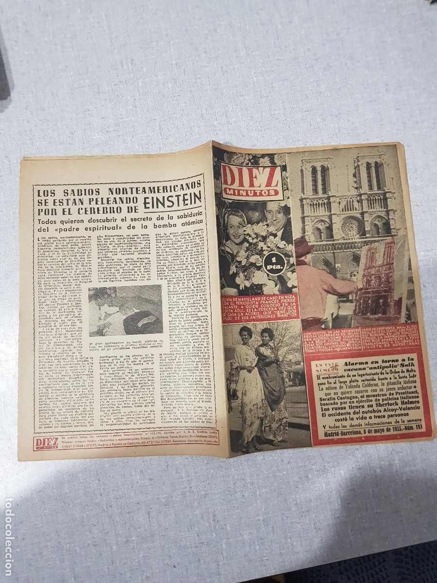 Colecionismo da Revista Diez Minutos: DIEZ MINUTOS -MAYO DE 1955-NUM.193