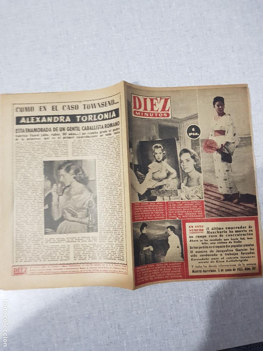 Colecionismo da Revista Diez Minutos: DIEZ MINUTOS -JUNIO DE 1955-NUM.197