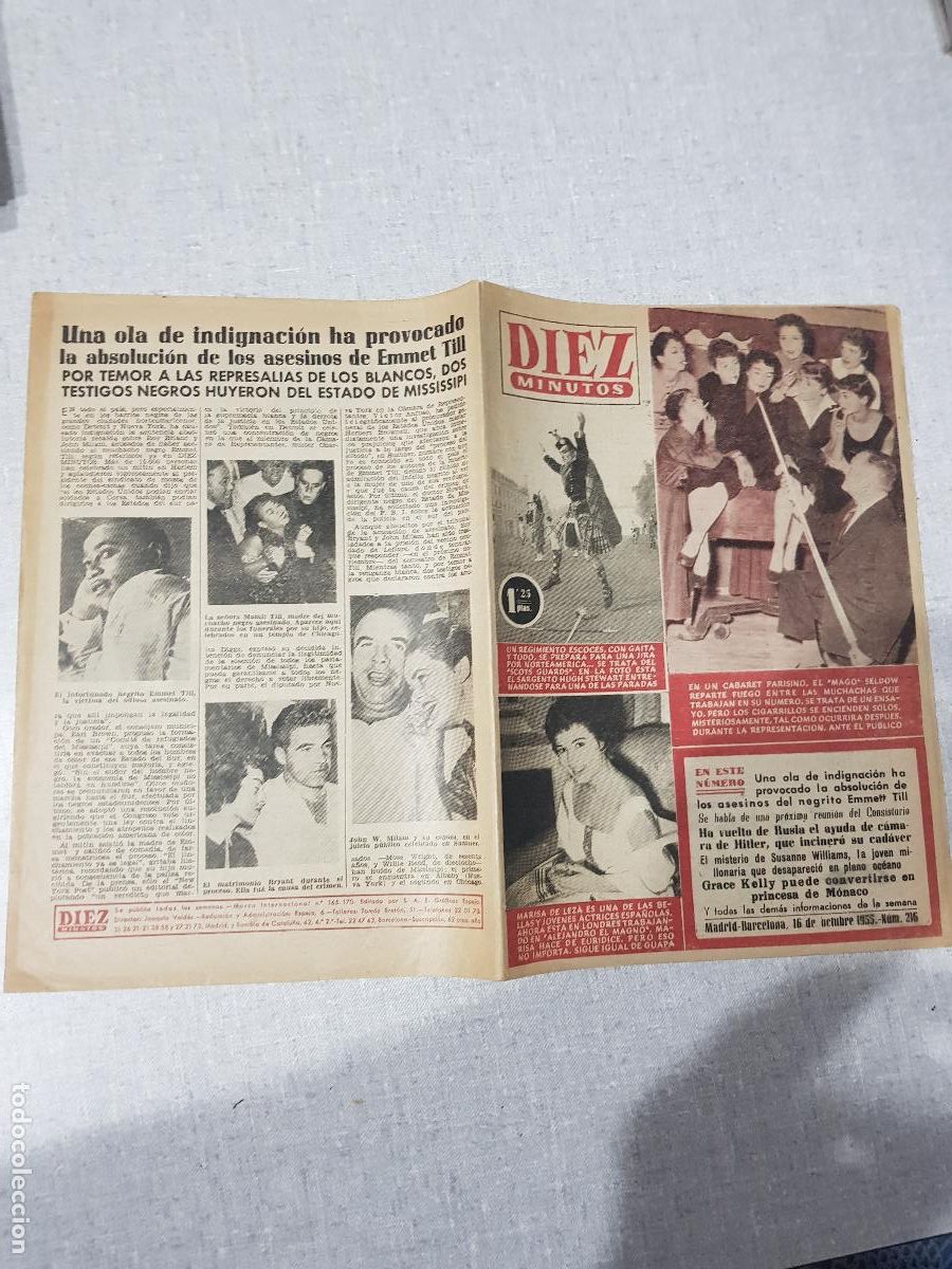 Colecionismo da Revista Diez Minutos: DIEZ MINUTOS -OCTUBRE DE 1955-NUM.216