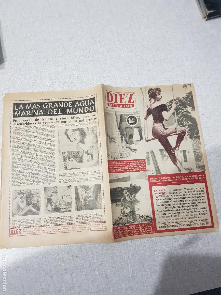 Sammeln von Zeitschriften Diez Minutos: DIEZ MINUTOS -OCTUBRE DE 1955-NUM.217