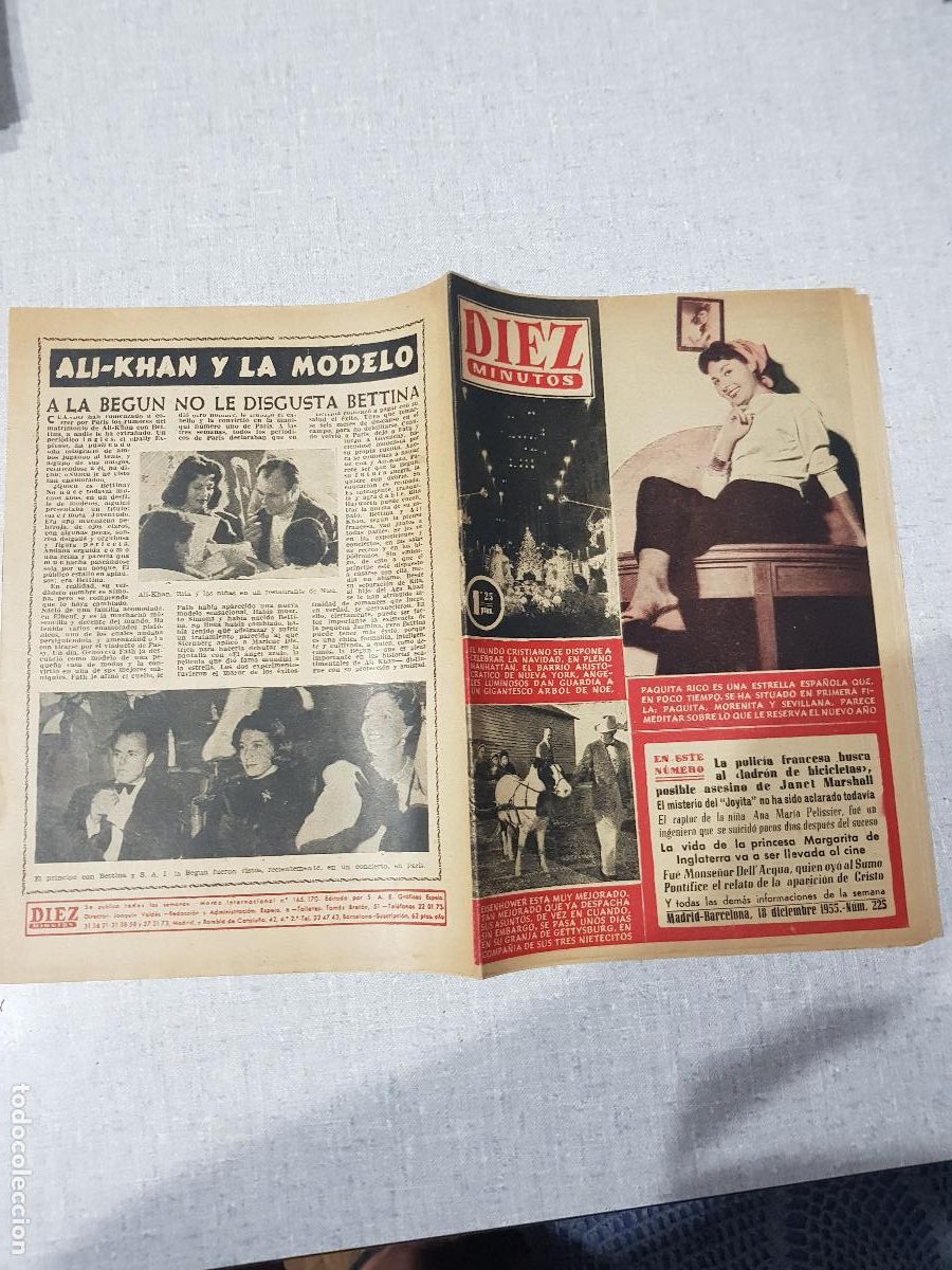 Sammeln von Zeitschriften Diez Minutos: DIEZ MINUTOS -DICIEMBREDE 1955-NUM.225